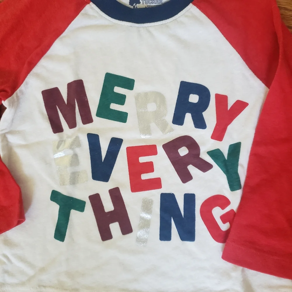 NWT Tucker + Tate Christmas Raglan Tee